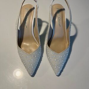 Betsey Johnson White Clark Heels
